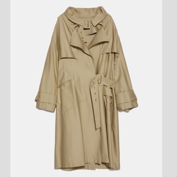 NWT Zara contrast oversized trench coat - Picture 6 of 7